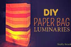 DIY: Recycle Paper Bags to Create Colourful Luminaries