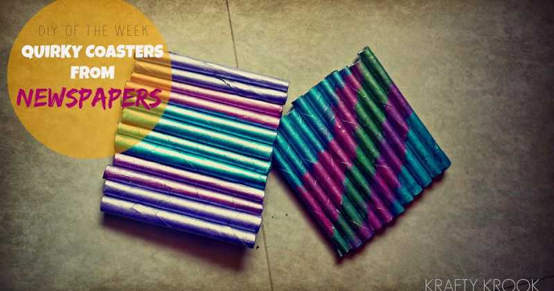 DIY Of The Week: Make Quirky Coasters From Newspapers