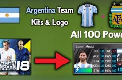 DLS Argentina Kits and Logo All 100 Power Dream League Soccer 2018