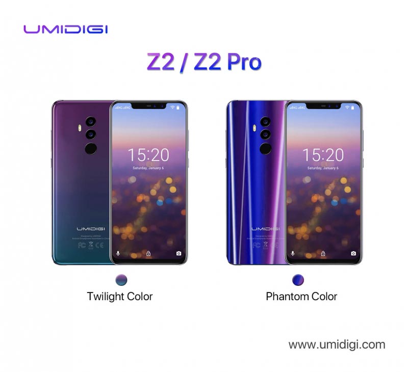 DTechnology Pioneer: UMIDIGI Z2/Z2Pro Notch Flagship + Gradient Twilight Color