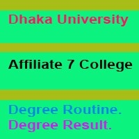 DU Affiliate 7 College Degree Routine 2015 Session Old Syllabus