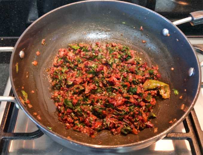 Dal With Beetroot Greens