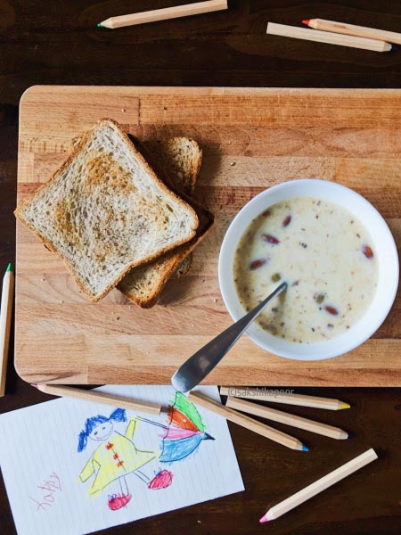 Dalia Porridge And Simple Ghee Toast
