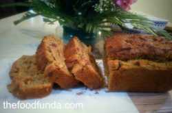 Date, Walnut Cake Recipe - Eggless Whole Wheat Loaf - The Food Funda