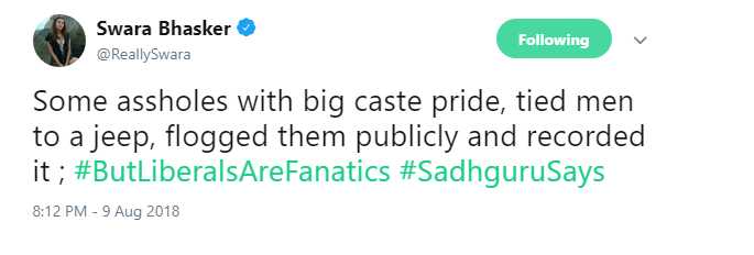 Dear Swara, Let’s Keep Army Out Of This Liberal-fanatic Debate!