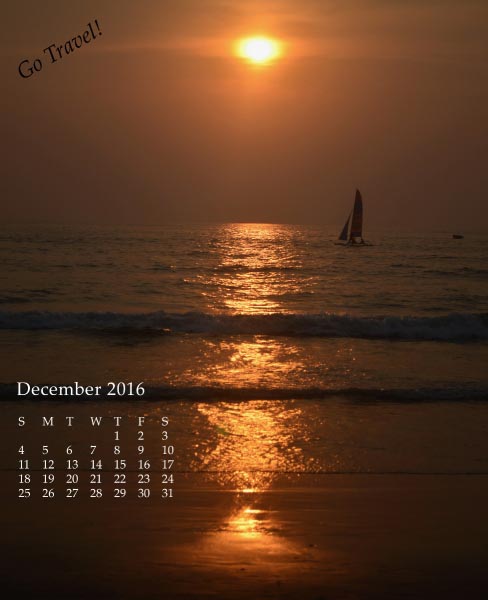 Dec 2016 TravelDose Calendar