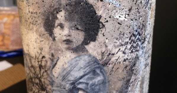 Decoupage On Glass Bottle 