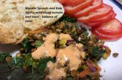 Delicious and Colorful - Sprouts, Kale and Tomatoes