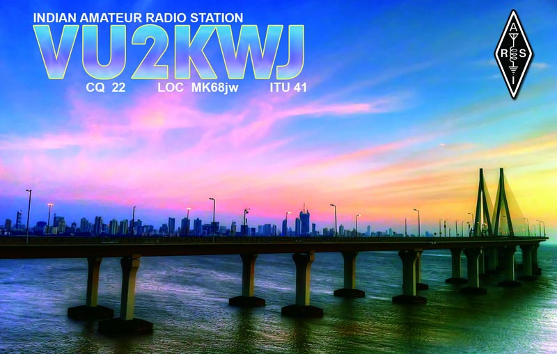 Designed QSL Card For VU2KWJ :