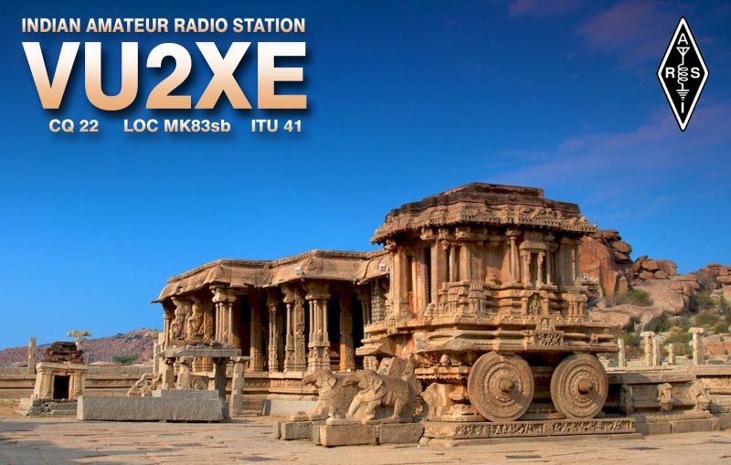 Designed QSL Card For VU2XE :