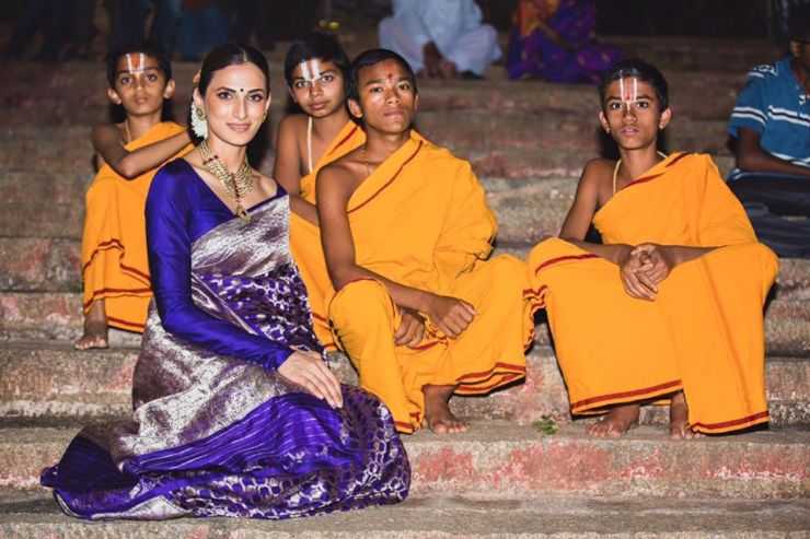 Designer Shilpa Reddy Sarees In Gudi Sambaralu Temple Festival