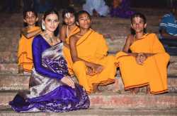 Designer Shilpa Reddy Sarees in Gudi Sambaralu Temple Festival