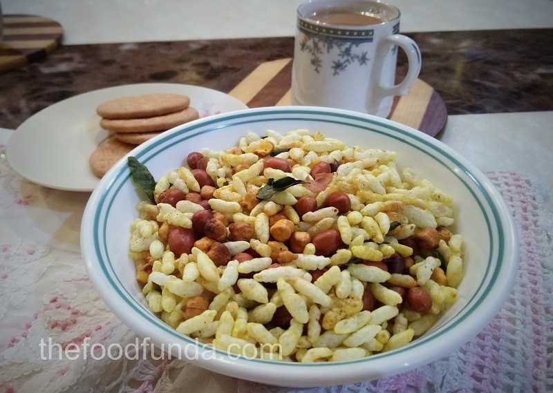 Diet Murmura Namkeen Recipe | Salted Puffed Rice | How To Make Laiya Namkeen - The Food Funda