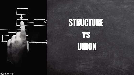 Difference Between Structure And Union In C - Tabular Form