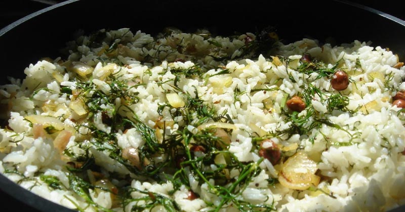 Dill Leaves Rice (Sabbasige Soppina Anna)