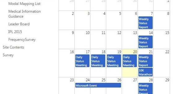 Display The Calendar Using Jquery Full Calendar And SharePoint Rest API 
