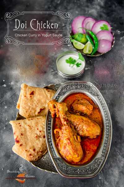Doi Chicken | Doi Murgi | Dahi Chicken | Doi Mangsho | Bengali Chicken Curry - Scratching Canvas