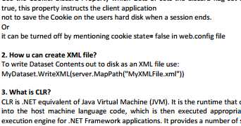 Dot Net Study Materials Interview Questions And Answers PDF Download