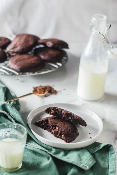 Double Chocolate Cookies (Eggless) - The Cupcake Confession