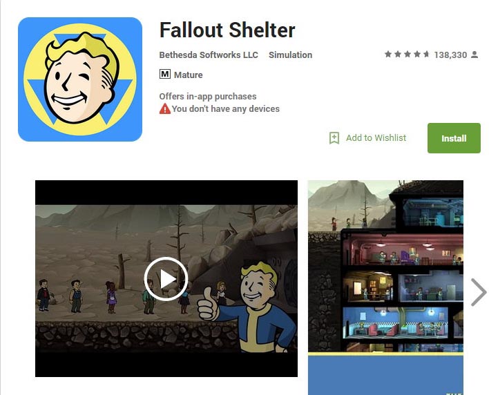 Download Fallout Shelter For PC/Computer Running On Windows 7/8/8.1