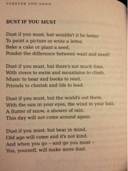 Dust If You Must. ..