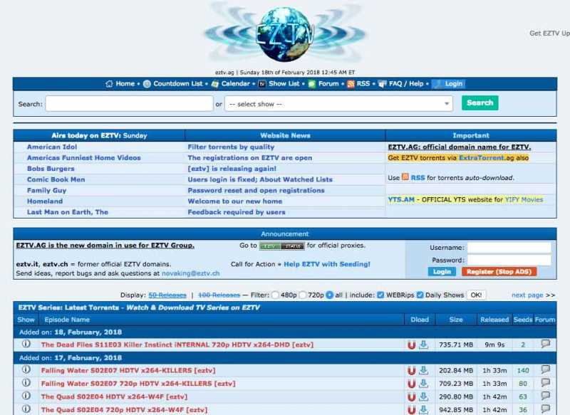 EZTV Proxy List - 40 EZTV Unblocked Mirror Sites - EZTV Proxy Servers