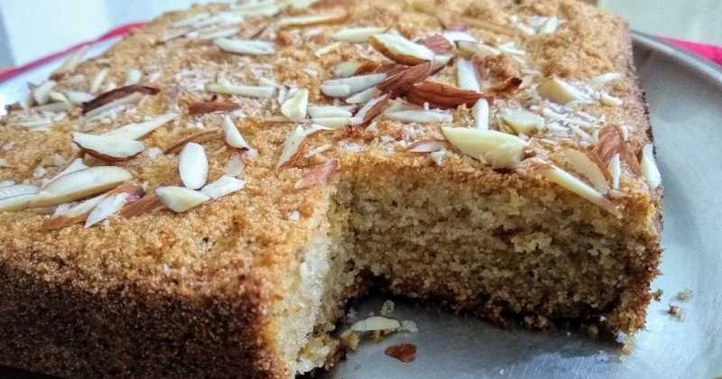 Easy Eggless Mawa Suji Cake
