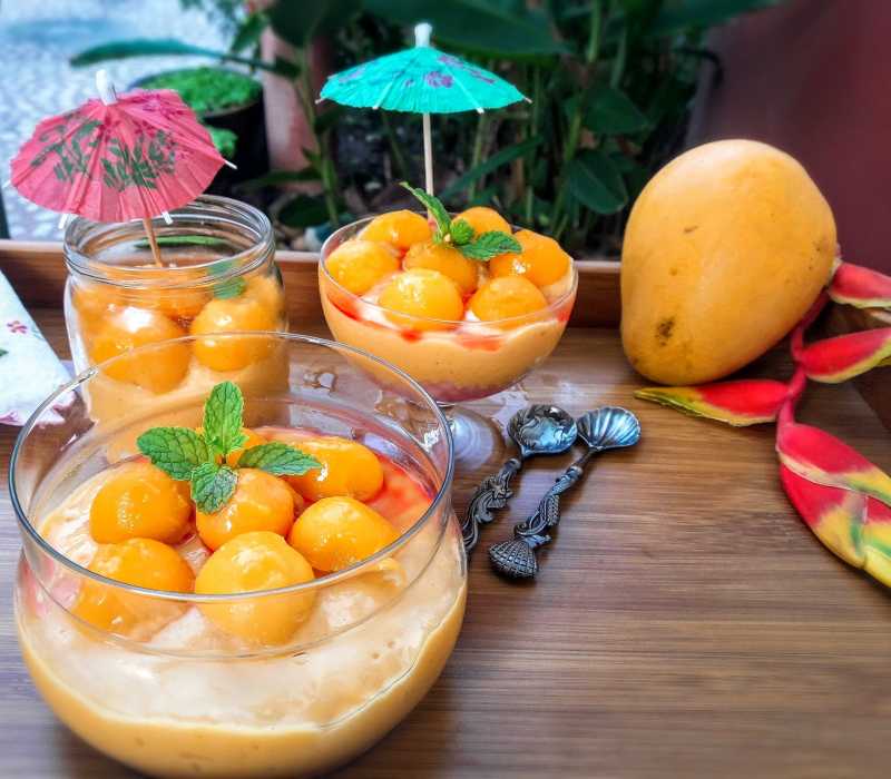 Easy Mango Sago Pearl Swirl