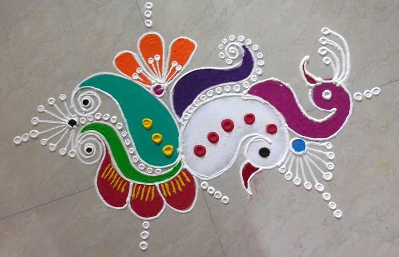 Easy Rangoli Designs For Diwali 2018 - Bhommali