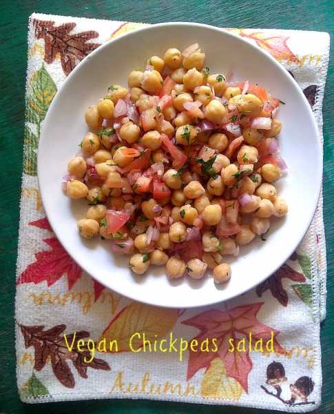 Easy Chickpeas Salad - Healthy, Vegan And A Filling Treat! - Tangy Tales