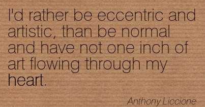 Eccentricity And Some Such