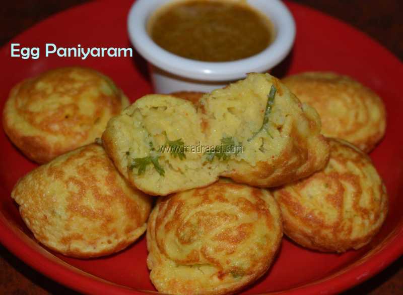 Egg Paniyaram Using Leftover Idli Dosa Batter | Muttai Kuzhi Paniyaram