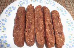 Eggless Oats Chocolate Biscotti