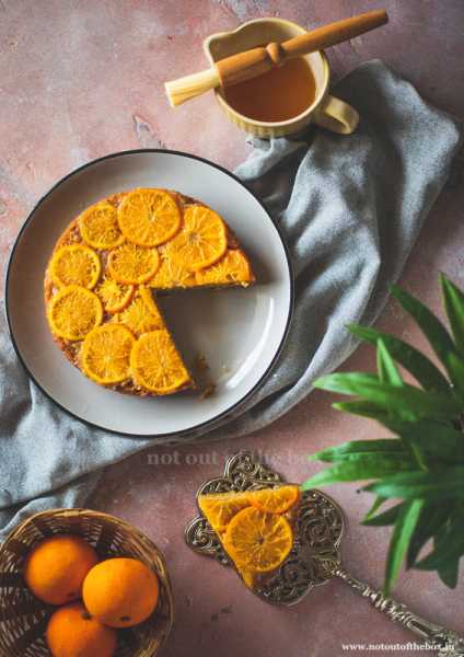 Eggless Tangerine Upside-down Cake | Not Out Of The Box
