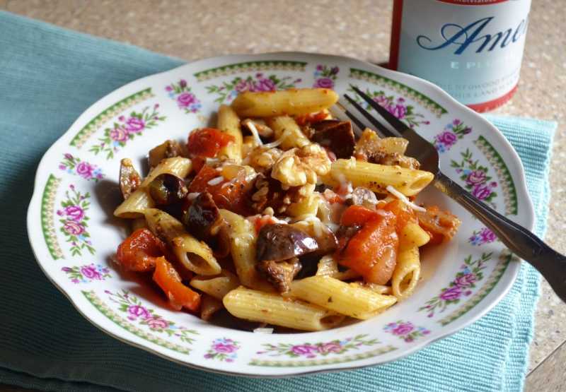 Eggplant Caponata Pasta