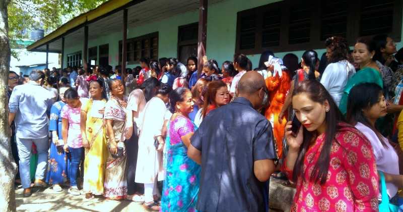 Election Crowds At Chisopani JHS - 2019