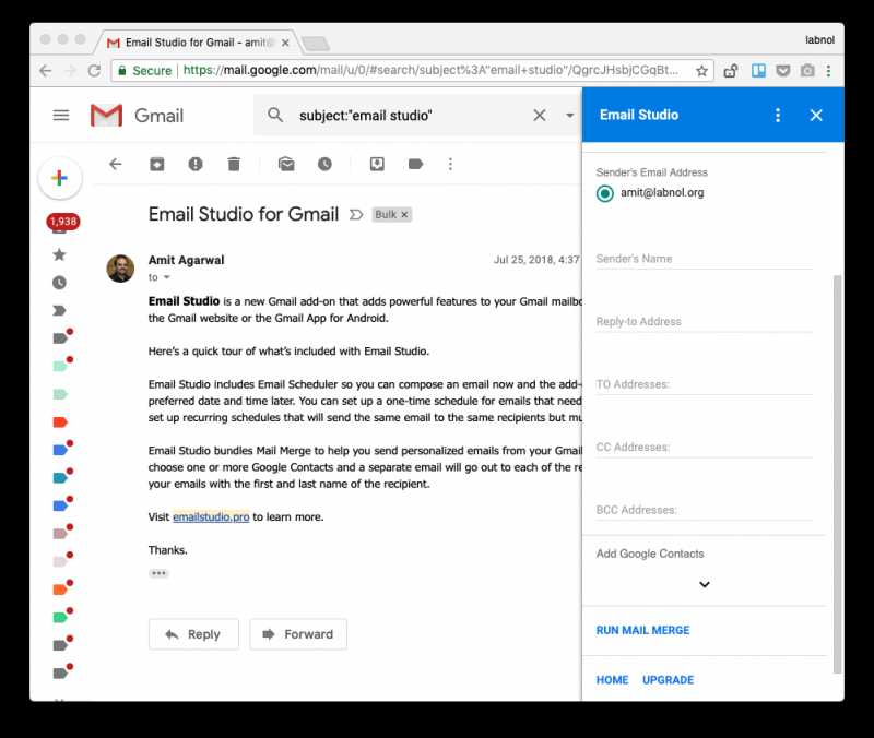 Email Studio Adds Mail Merge And Email Scheduler Directly In Gmail