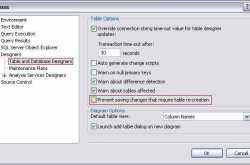 Enabling SQL Server 2008 database to accept the changes made in a table