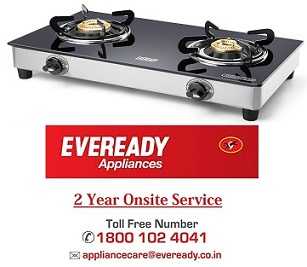 Eveready TGC2B Glass Top 2 Burner Gas Stove For Rs.1940 With 02 Yrs Onsite Warranty @ Amazon (Limited Period Deal) - Getfreedeals.co.in