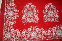 Exclusive hand painted hand work sarees