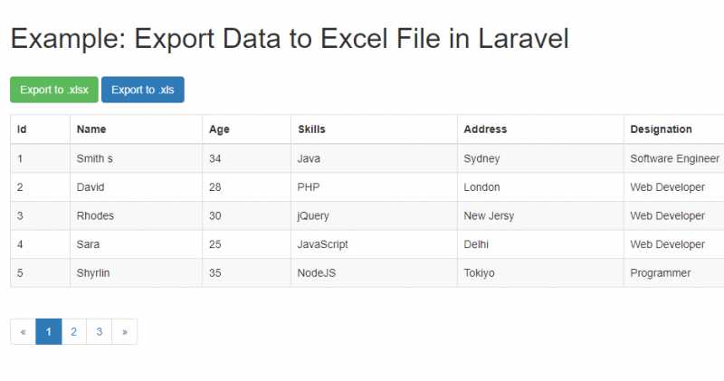 Export Data To Excel File In Laravel