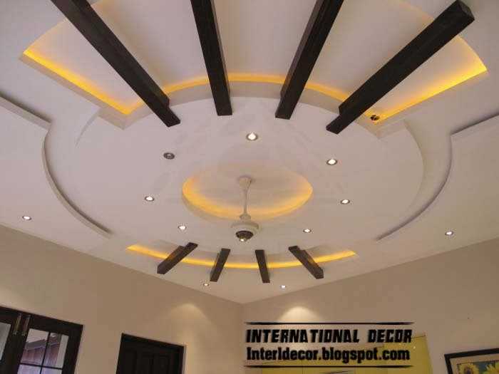 False Ceiling Pop Designs With LED Ceiling Lighting Ideas 2018