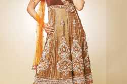 Fancy Anarkali Suit with embedded Kundan for Indian Girls