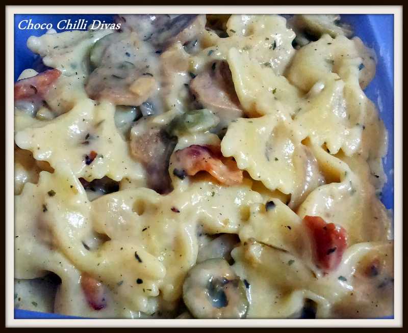 Farfalle With Bacon & Sausage