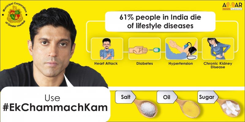 Farhan Akhtar Leads MCGM And Amar Gandhi Foundations’ #EkChammachKam Public Health Campaign