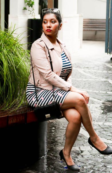 Fashion Shots: Episode 1 - A Pink Suede Jacket And Nautical Striped Dress