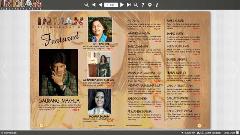 Feature In Indian Talent Magazine