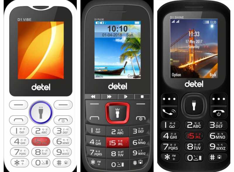 Feature Phones Under Rs. 1000 From Detel