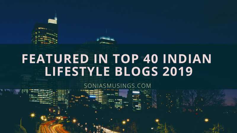 Featured In The Top 40 Indian Lifestyle Blogs List