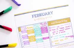 february goals + irises + monthly printable! - the craftables